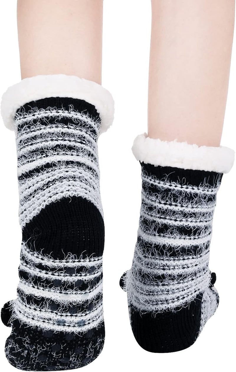 Chassic Sherpa Lined Slipper Socks for Women, Non-Slip Cozy Winter House Socks, Soft Fuzzy Socks, Christmas Gifts for Women & Ladies Stocking Stuffers - Image 5